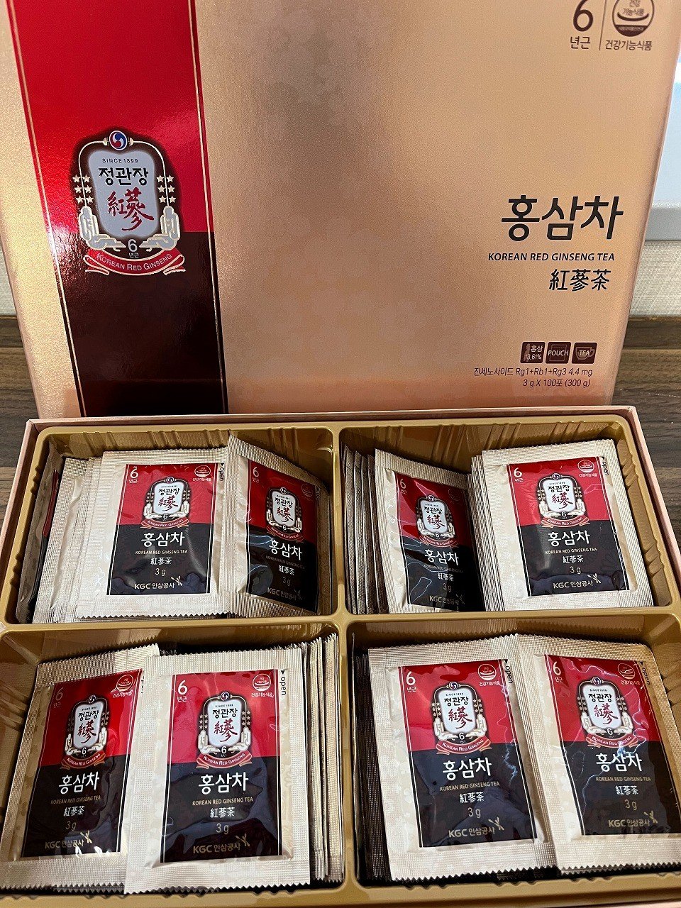 韓国で人気の紅参（ホンサム）茶の写真